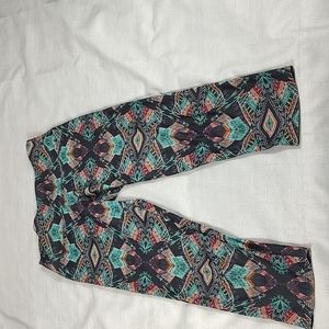 Onzie Boho Aztec Colorful Casual Workout Yoga Leggings Size S/M